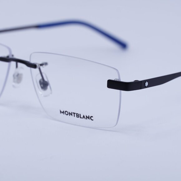 🕶️ New Montblanc MB0105O 001 Eyeglasses - Black Frame 57mm - Picture 3 of 10